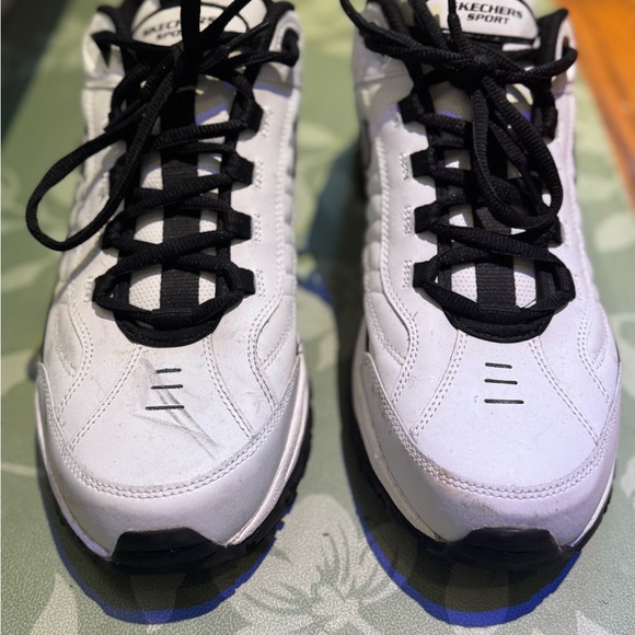 Skechers Men's White and Black Sneakers - Picture 5 of 10